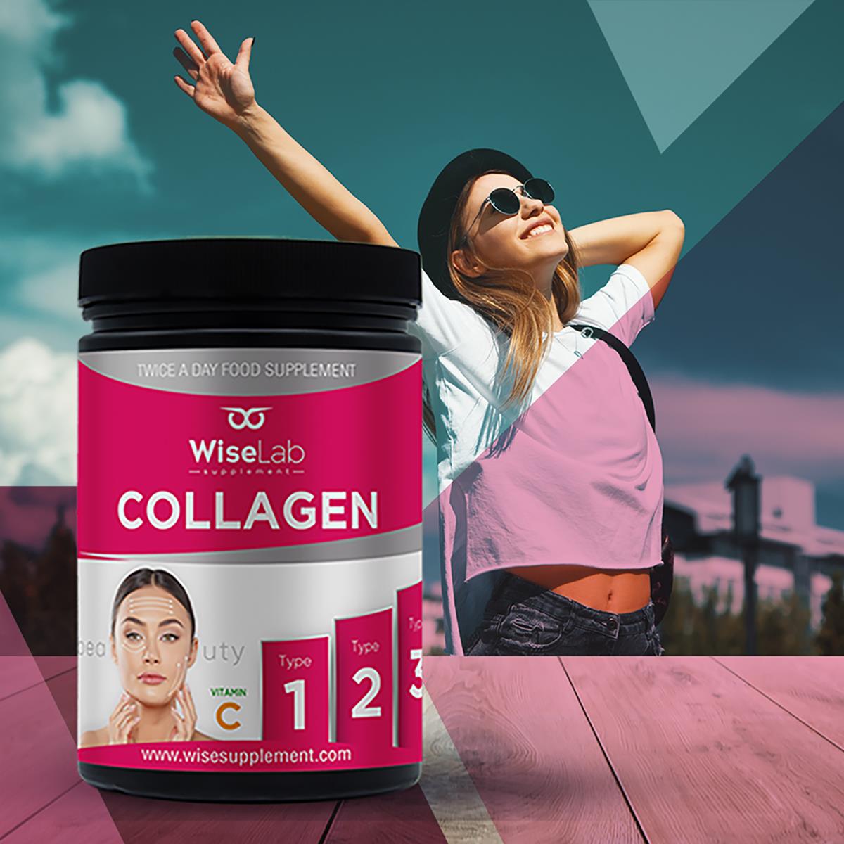 WiseLab Beauty Collagen Powder Tip123 Vitamin C 300gr