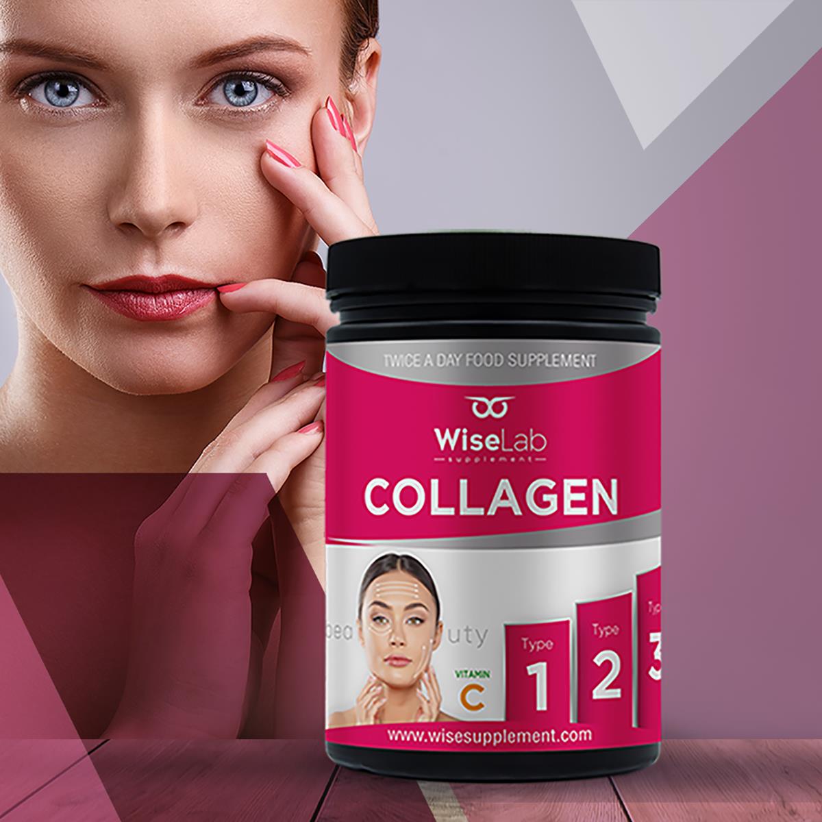 WiseLab Beauty Collagen Powder Tip123 Vitamin C 300gr